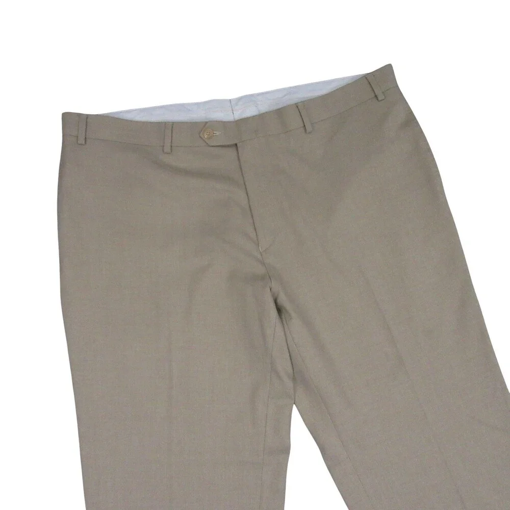 Polo Ralph Lauren Mens Dress Pants 40 X‎ 30 Beige Stretch Polyester Flat